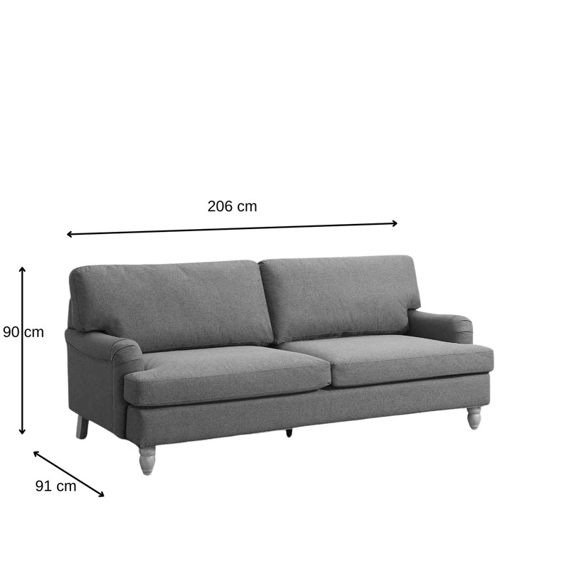 3 Seater Sofa, Moss