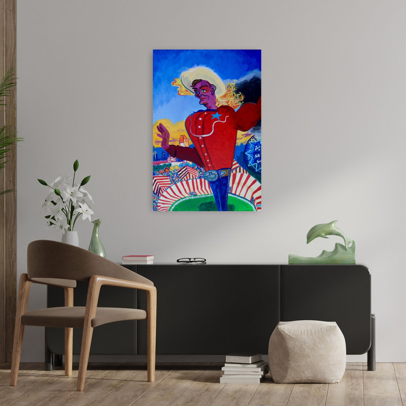 Big Tex Aflame Contemporary Sunset Wall Art Print 1 Piece Wrapped Canvas Wall Art, 91.44cm H x 60.96cm W