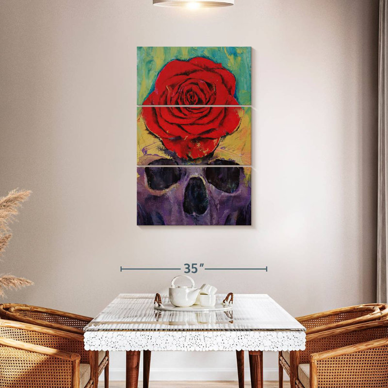 Hitzel Skull Rose, 45" H x 28" W