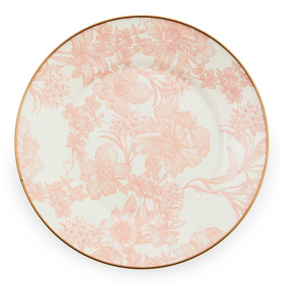 Rosy English Garden Enamel Dinner Plate