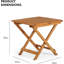 Square Acacia Outdoor Side Table , 50cm cm W 50cm cm D
