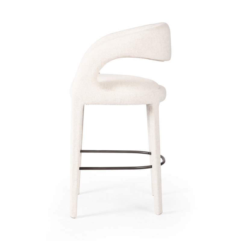 Hawkins Stool, Omari Natural/Polyester Blend, Bar Stool (30.51" Seat Height)