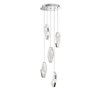 5 - Light Chrome LED Cluster Pendant