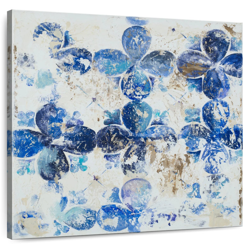 Avery Blue Quatrefoil II, 10'' H x 10'' W