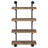 Black And Rustic Oak 4-Tier Wall Shelf-125336507