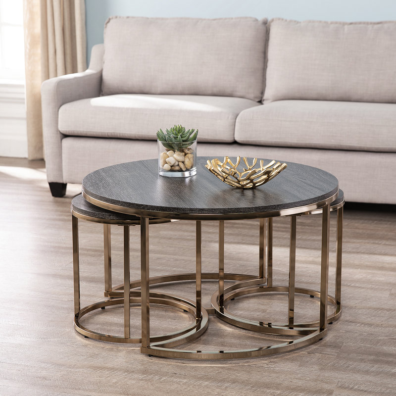 Ensemble de 3 tables basses rondes gigognes