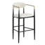 Tabourets de bar à hauteur de comptoir - Simple simili cuir beige et structure en fer robuste deux-863564205