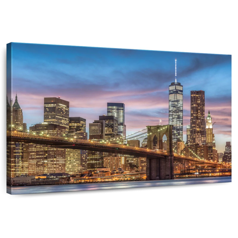 Lilie Brooklyn Bridge Skyline, H 24 po x l 36 po