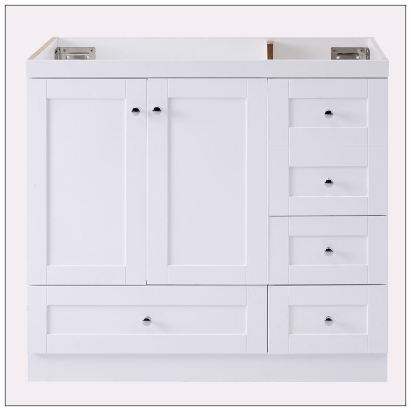 35.00'' Single Bathroom Vanity Base Only, White