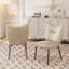 Chaises de salle à manger à coussin souple (ensemble de 2), chaises de cuisine en cuir PU sans accoudoirs avec pieds en métal-1273082862