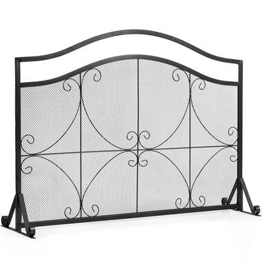 Fireplace Screen with Doors Large Flat Guard Fire Screens