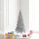 Sapin de Noël artificiel à guirlandes argentées