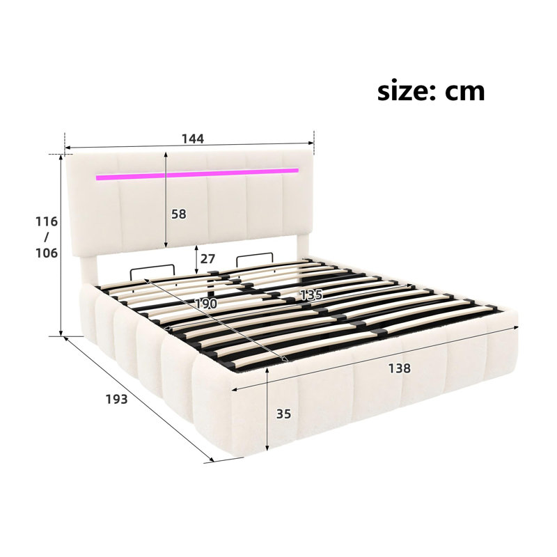 Upholstered Ottoman Storage Bed