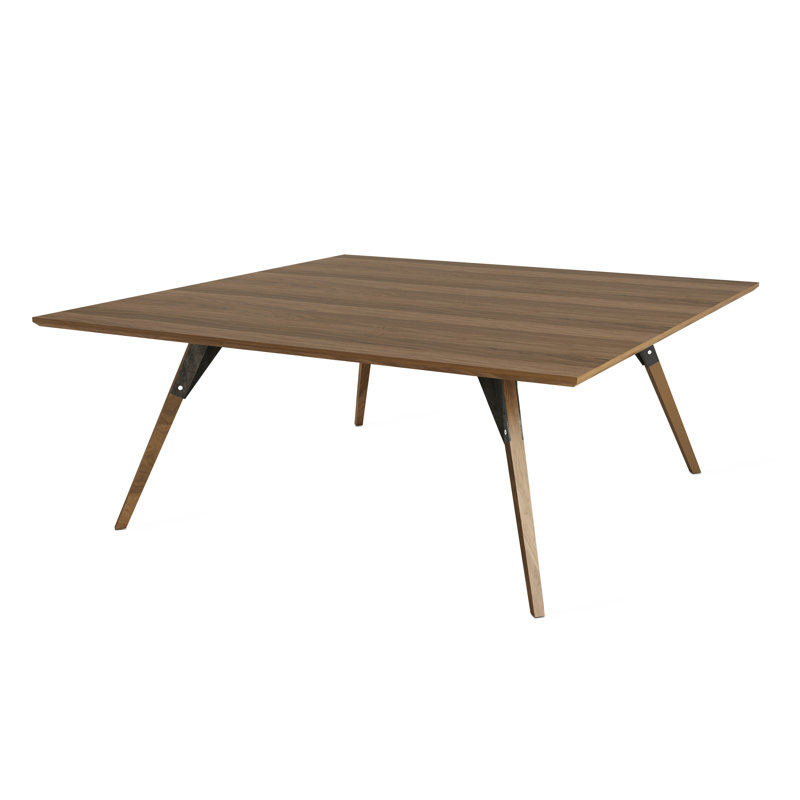 Table basse clarke, H 18 po x L 40 po x l 40 po, Noyer, Noyer / Noir