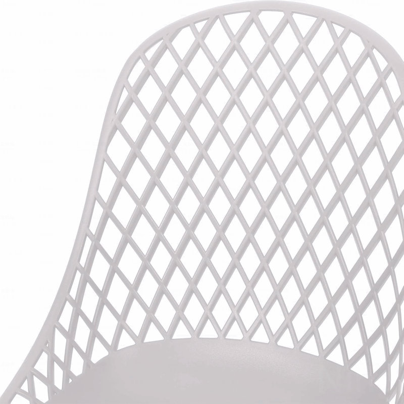 Ensemble de 4 chaises de patio d'extérieur, Blanc