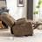 Zisel 37.6" W Brown Leather Power Lift Recliner with Massage and Heat, Oversized Power Recliner Chair-1903877753