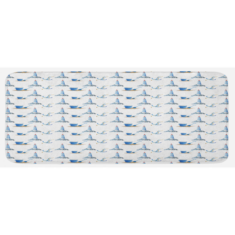 Coastal Mixed Synthetic Kitchen Mat