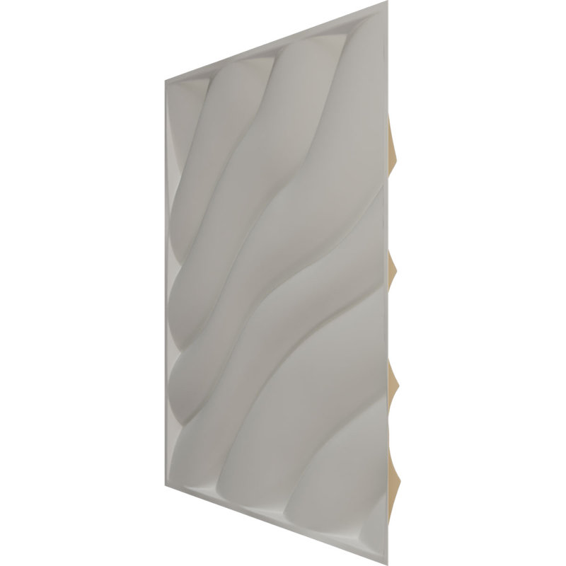 Panneau mural 3D décoratif Modern Wave EnduraWall, Beige fumé satiné UltraCover