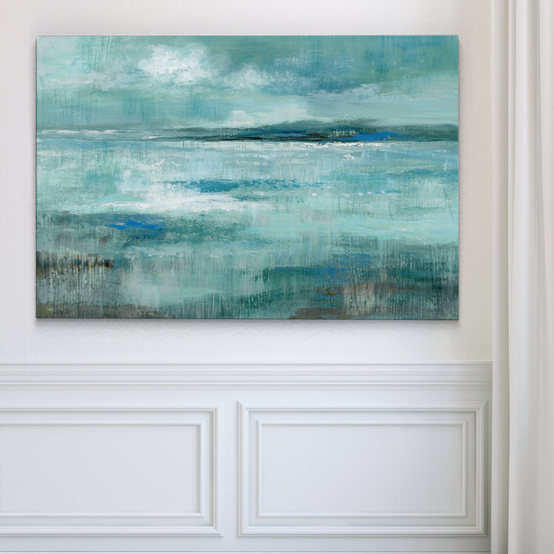 Vue de l'île - reproduction sur toile, H 32 po x l 48 po x P 1,5 po, Toile tendue