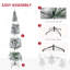 Arbre de Noël artificiel enneigé 7,5 pi de hauteur avec des branches réalistes et 738 pointes, parfait pour créer un pays des merveilles hivernal