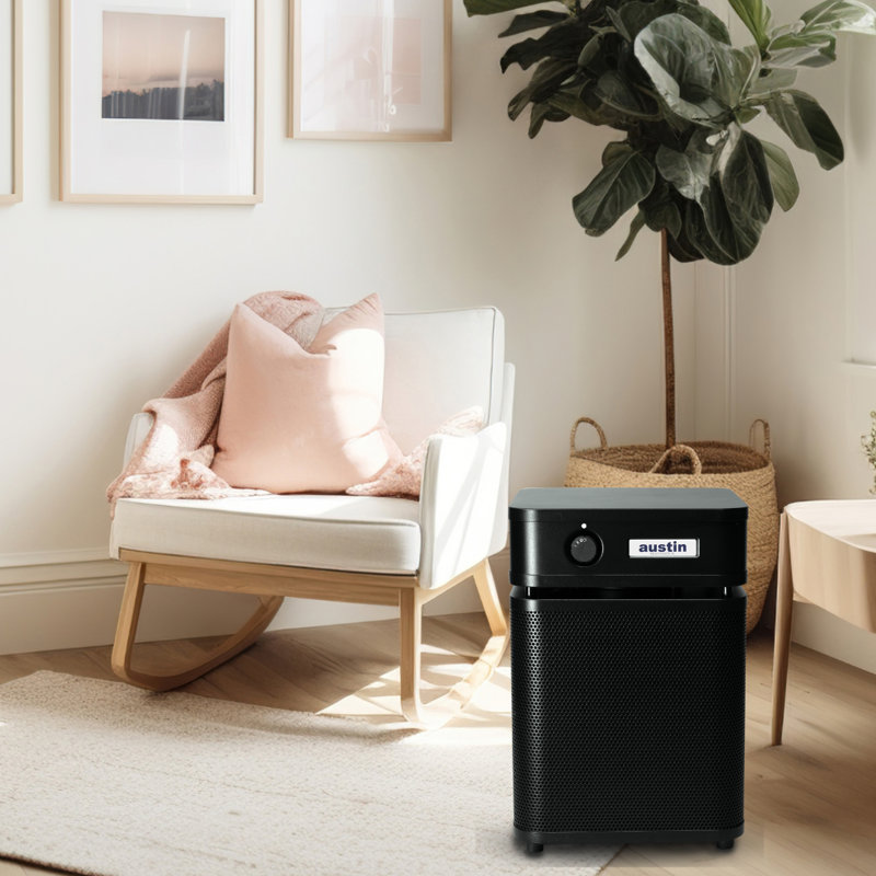 Austin Air Healthmate Plus Junior Air Purifier for Smaller and Cleaner Space, Black