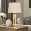 Albesa 57cm Cylinder Clear Glass Gold Metal Table Lamp