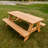 Rectangular Cedar Outdoor Picnic Table