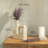 Sarafay Decorative Ecomix Vase with Cane Handle, Handcrafted Sustainable Table Vase for Living Room, Dining, and Entryway Decor