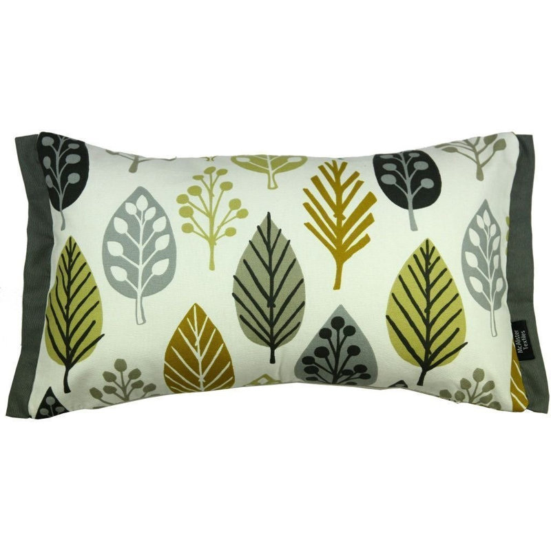Alexys Floral Rectangular Cushion Cover, 30 x 50cm, Ochre Yellow
