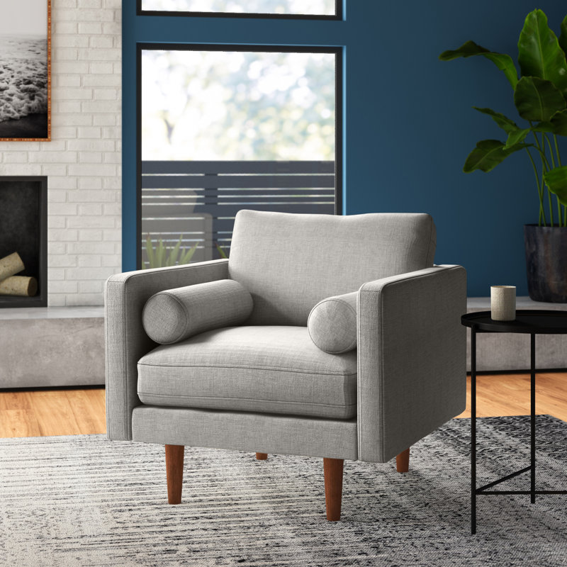 Arantza Upholstered Armchair, Light Gray