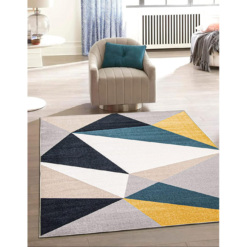 Tapis multicolore 6 po x 9 po John-Thomas, Rectangle 6 pi x 9 pi