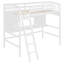 Lit mezzanine avec bureau intégré et tablettes de rangement, taille simple-1071410234