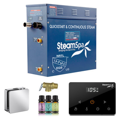 Oasis Series 7.5KW Steam Bath Generator With Continuous Steam Plus Easy Touch Pad