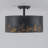 3-Light Industrial Drum Hand-Painted Distressed Semi-Flush Mount-1316247106