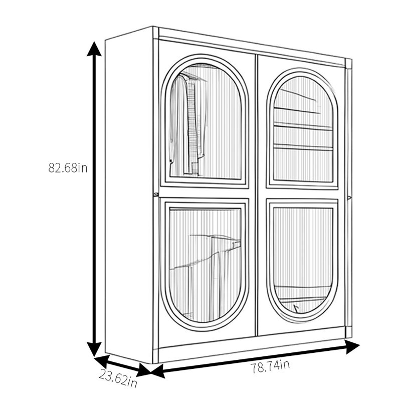 Garde-robe simple, tendance et élégante, H 83 po x l 79 po x P 24 po