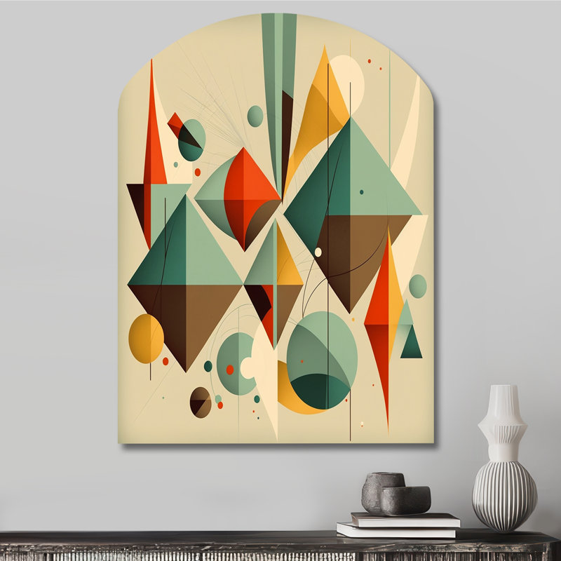 Art mural asymétrique Aula - Modern Midcentury, H 34 po x l 25 po