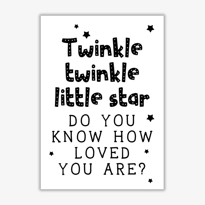 Twinkle Twinkle Little Star - Print, 85 cm H x 60 cm W x 1 cm D, No Frame