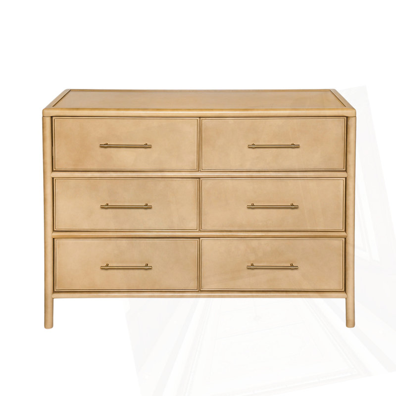 Armoire de rangement avec 6 tiroirs, Naturel