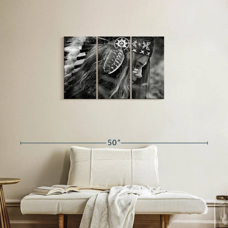 Lelar Native American Muse, 20" H x 33" W