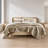 King 3 Piece Cotton Quilt Set Linen