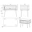 Nightstand with Fluted Design and Drawer, Black with Black Legs