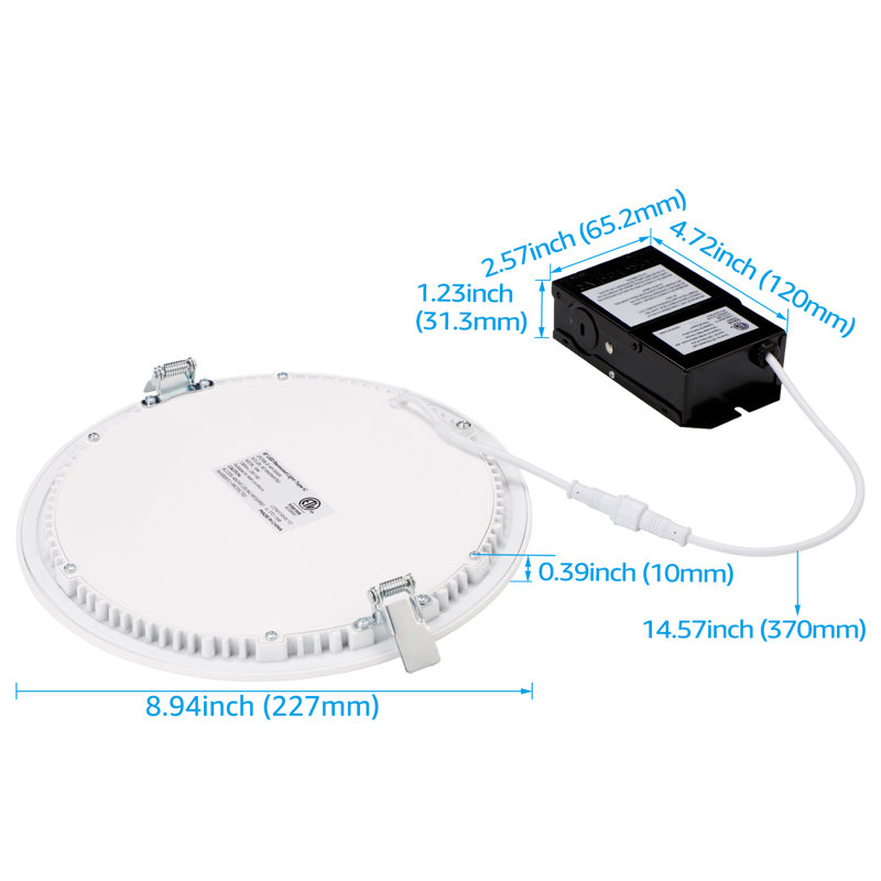 Ensemble d'éclairage encastré 8 "à DEL ultra-mince 8 000 DEL Remodel