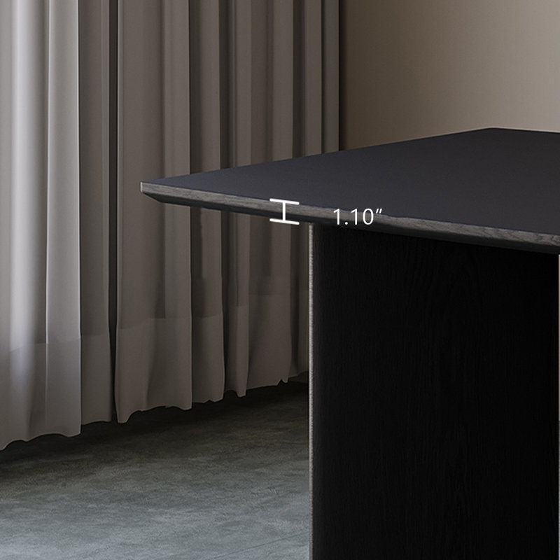 Tables de salle à manger 86,61 po, Noir, noir, noir, noir, H 29,53 po x L 62,99 po x l 31,5 po