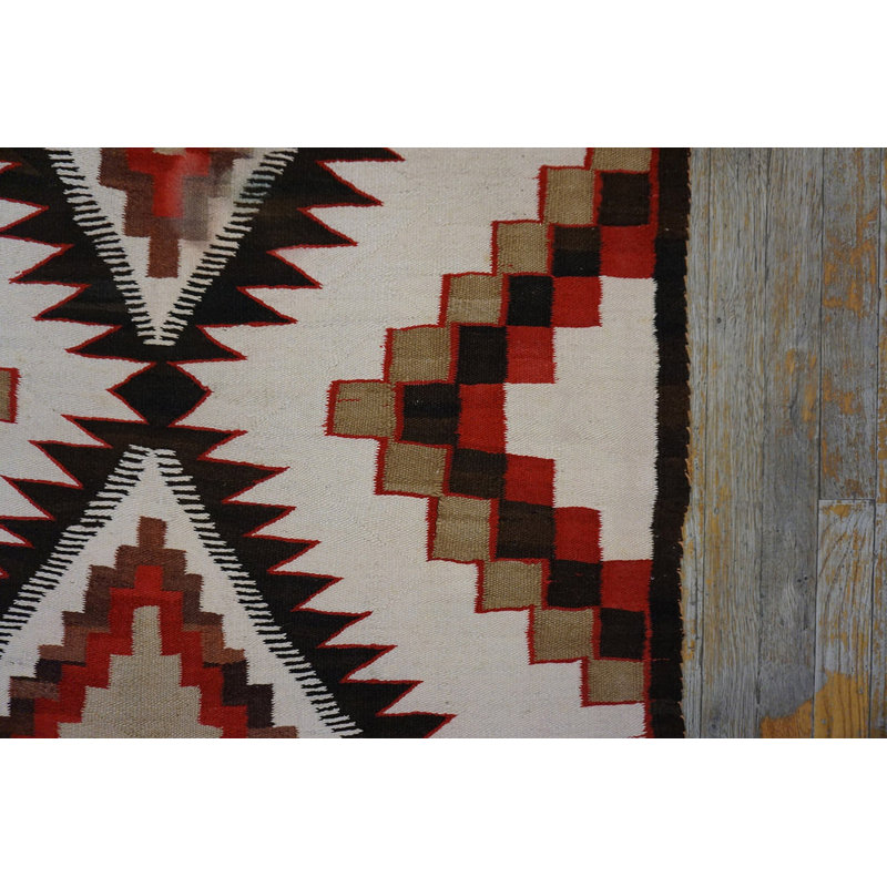 Small Scatter Size Flatwoven Tribal Antique Native American Navajo Rug