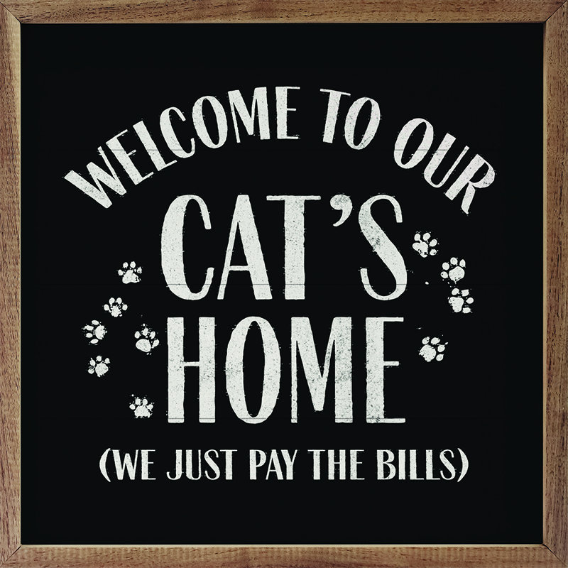 Bienvenue chez notre chat, Noir, H 16 po x l 16 po