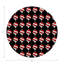 Xmas Ornament Black Vegan Leather Round Coasters-1669809437