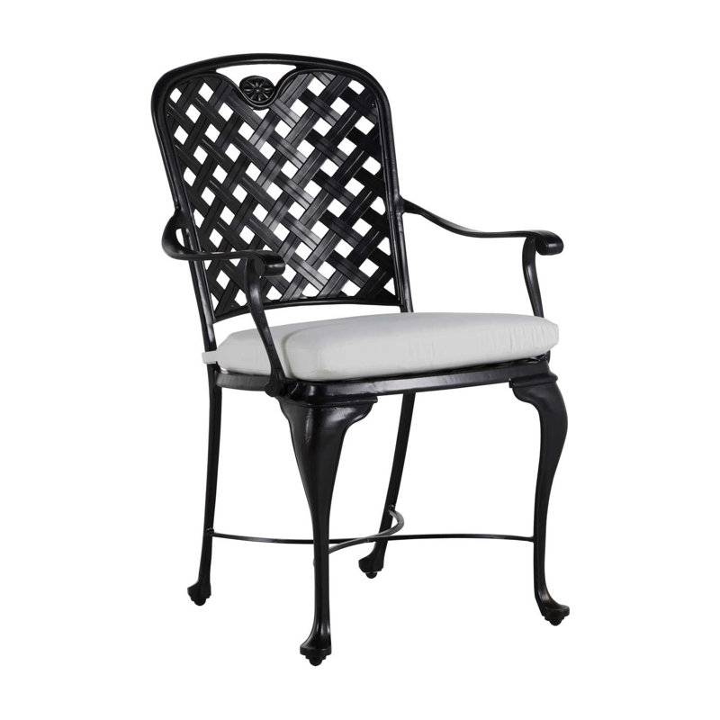 Provance Patio Dining Armchair with Cushion, Ancient Earth, No Welt, Rollo Chambray