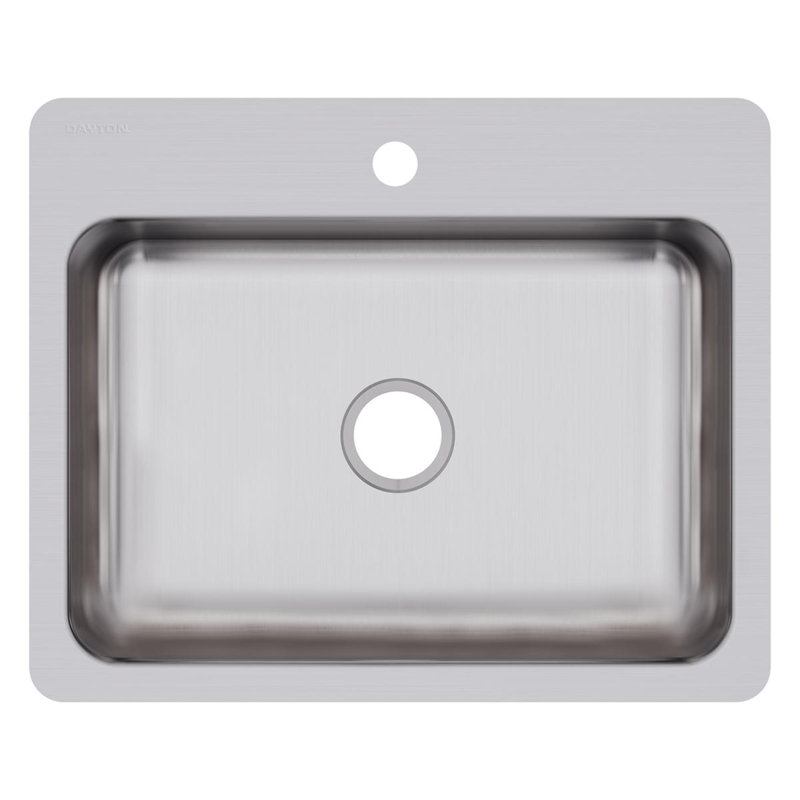 Évier de cuisine à montage double L 27 po x l 22 po Dayton, 1 trou