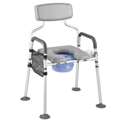 Siège de toilette surélevé 4-en-1 Bedside Commode Chair 500 lb