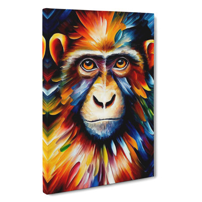 Monkey Portrait No.5 - Wrapped Canvas